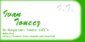 ivan tomecz business card